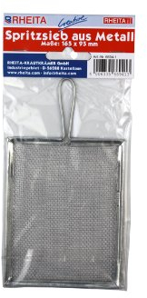 Spritzsieb aus Metall eckig 16,5x9,5cm