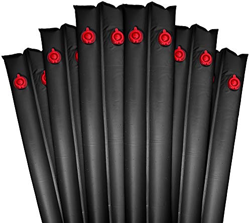 Robelle 4 ft. 6-Pack Heavy Duty Black Double Chamber Pool Cover Weights, .33 MM Thick Vinyl, Pool Water Bags, Water Tubes