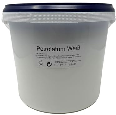 5Liter technisches Petrolatum/Vaselinum pur Schmiermittel Korrosionsschutz Universalfett FETT - INKgrafiX® made in Deutschland 5000ml - IG06387 Weiß - Sanitär KFZ