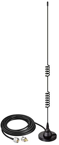 Bingfu Ham Radio Antenna Dual Band VHF UHF 136-174MHz 400-460MHz Amateur Radio Aerial Magnetic Base PL259 Male for BTECH ICOM Midland Yaesu TYT AnyTone