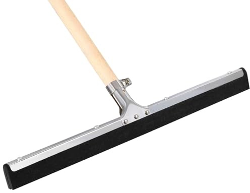 60cm 23.6″ Floor Squeegee, Wet Floor Wiper, Stainless Steel Rubber Squeegee with 120cm Handle - Corrosion-Resistant Indoor/Outdoor Floor Cleaner, Ideal Squeegee Mop for Car Wash, Pool, Home, Warehouse