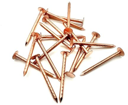 50 PCS Copper Clout Nails Roofing Slate Felt Nail, Tree Stump Killers, 30mm, 38mm, 50mm (38mm x 2.65mm)