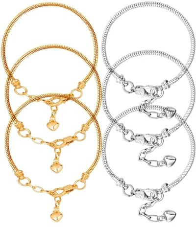 KGDUYC 6PCS Fili Catena a Sfera Collana Argento Catena di Perline Catena a Palline per Collana Estensione per Catena per Collana Braccialetto Portachiavi Fai da Te,chiusure per collane,catenella