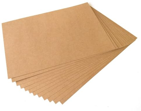 Evergreen Goods 20 ark 230 gsm A4 kraftpapper matt finish | 210 x 297 mm storlek tomt tryck papperskort hantverk | bläckstråleskrivare/laserkompatibel, enkel anpassningsbar | perfekt för hantverk och