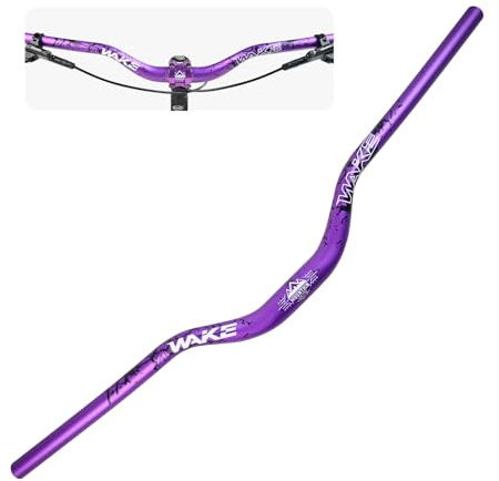 WAKE Fahrrad Lenker 31.8mm*720mm Extra Langer Breiter 55mm Höhe Riser Bar Aluminiumlegierung für Radfahren MTB Mountainbike Rennräder (Lila)