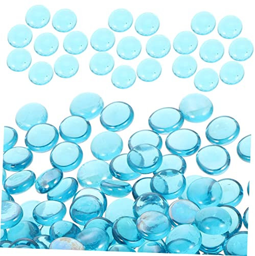 Cuentas de Vidrio Azul 16-19mm para Acuario y Maceta, 1kg