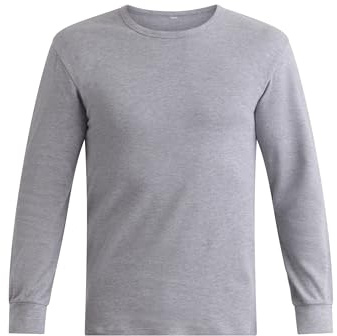DIM Hombre - Camiseta térmica | Mangas largas | Algodón suave y transpirable | Cuello redondo | Comodidad diaria en invierno