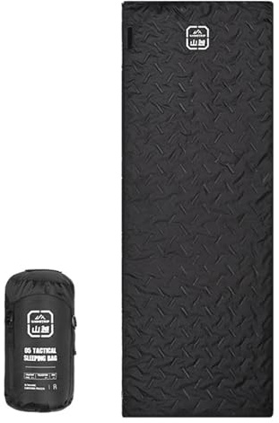 Saco de Dormir Ultraligero para Camping, Ligero y Compacto, Aislamiento de Algodón 5-15°C - Tecnología Ultrasónica, Diseño Acoplable, Ideal para Verano y Bivouac (Bien)
