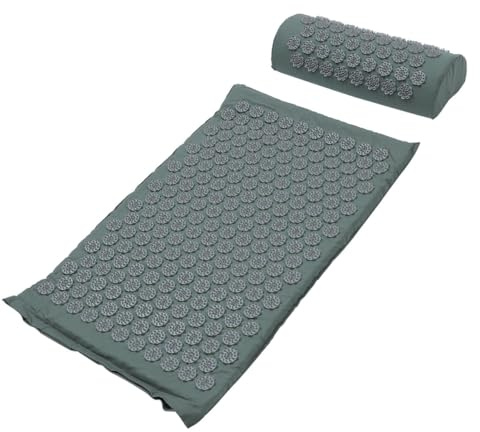 MOTHNUR Set 2 Cuscini Massaggianti Shiatsu e Tappetini Massaggianti Antidolorifici in Cotone, Lavabili e Portatili con Borsa, per Relax Muscolare, Riduzione Stress e Terapia da Agopuntura