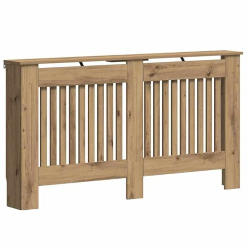 vidaXL Cache-Radiateur Chêne Artisanal 152 x 19 x 81,5 cm, Cache-radiateur rectangulaire Moderne, Bois Technique, Protection pour Enfants, déco chauffante pour Salon