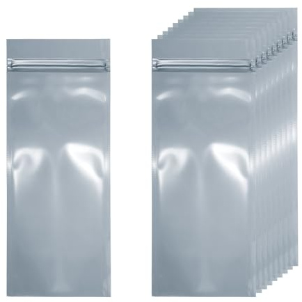 QUARKZMAN 100Pcs Bolsas Antiestáticas 4 x 10 Pulgadas/10 x 25cm Bolsa ESD De Blindaje Reutilizable para GPU Unidad De Mano SSD Dispositivos Electrónicos