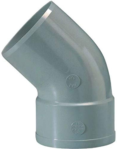 Raccord PVC gris coudé 45° Ø 100 mm Simple emboîture Girpi