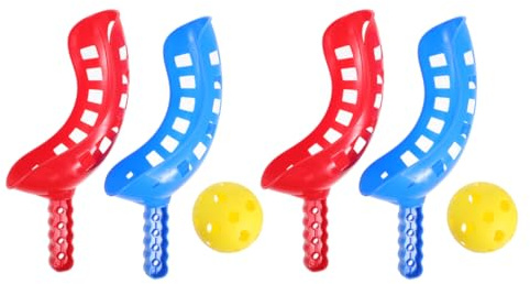 2 Sätze Scoop Ball Fangspiel Fangballspiel mit Bälle Fang Ball Spiel Ballspiel Wurfspiel Kindergeburtstag Mitbringsel für Kinder Junge Outdoor Garten Rasen Party Spielzeug