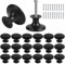 AvoDovA 20pcs Boutons de Placard Vintage, 30mm Rond Poignee de Meuble, Poignées Boutons de Commode, Boutons d'Armoire avec vis, Boutons de Porte pour Placard Cuisine, Noir