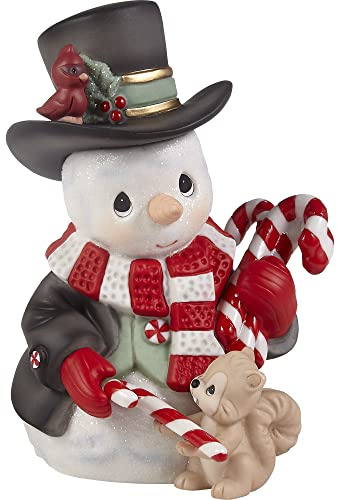 Precious Moments 221015 Wishing You A Sweet Season Annual Snowman Bisque Porcelain Figurine