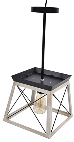 Asixxsix Lustre de Ferme, Lustre de Rétro en Fer, Ampoule E27, Plafonnier Suspendu pour îlot de Cuisine Rustique pour Salle à Manger, Salon, Chambre, Foyer, Bureau,