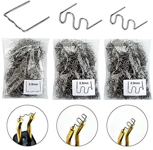 Set di graffette in acciaio inox Hot Staples, morsetti a caldo 0,8 mm, 0,6 mm, per paraurti auto, riparazione crepe