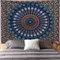 Arawat Wandteppich Mandala Blau Wandtuch Tapestry Gothic Wand Deko Aesthetic Wandteppiche Bohemian Wanddeko Wandbehang Boho Zimmer Deko (150 x 200cm)