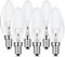 E14 Kerze Lampe Dimmbar, C35 Klar Glas Birne, 2700K Warmweiß, 400 Lumen, Kerzeform, AC 230V, E14 Kerzenlampen, für Kristall Licht, Kronleuchter, Wandlampe, Leuchter, Schreibtischlampe, 6 Stück