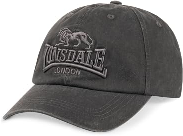 Lonsdale Unisex Eastburn Baseballkappe, Washed Grey, Einheitsgröße EU