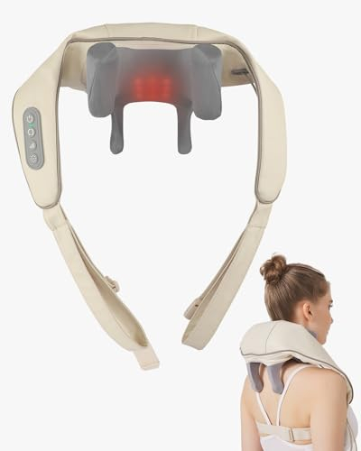 day wolf Nackenmassagegerät mit Wärme 2-in-1 Rückenmassagegerät Zur Schmerzlinderung IM tiefen Gewebe, 5D Shiatsu Massagegerät geschenke FÜR Frauen Männer Mütter Väter