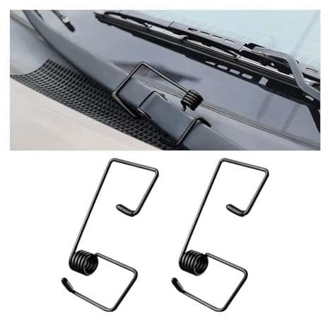 Adunsiaoto 2 Pezzi Migliori Prestazioni Del Tergicristallo Dell'auto, Set Di in Metallo Molla Di Pressione Braccio Tergicristallo, Molla Pressione Ad Alta Visibilità Sostituzione Del(Nero)