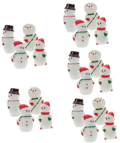 Cabilock 40stücke Teiliges Deko Hochwertigem Miniatur Figuren Für Weihnachten -Landschaft Fotodekoration Adorable Weihnachtsfiguren Für Festliche