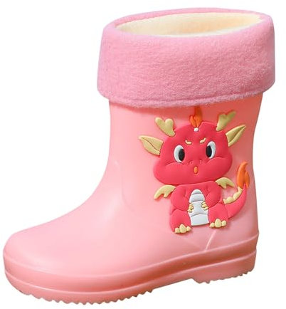 Stivali Pioggia Imbottiti Bambino Dinosauro Stivaletti Pioggia Antipioggia Stivaletti Gomma Bambina con Suola Antiscivolo Stivali Impermeabili Unisex Bimba Stivaletti Bambino Ragazzo (28 Little Child)