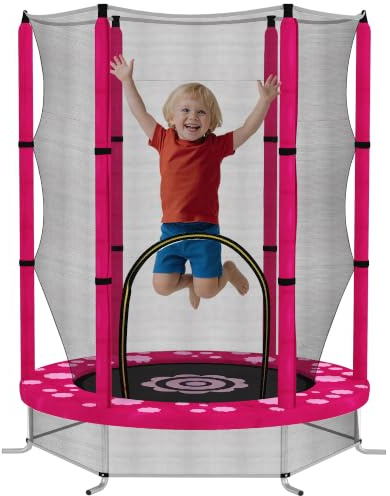AIYAPLAY Trampoline récréatif pour enfants de 1,8 m avec filet de sécurité, trampoline récréatif pour intérieur et extérieur, enfants de 3 à 6 ans