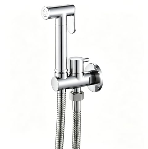 Bidet Portatile Kit Doccetta Bidet a Parete Ottone Doccetta per Bidet wc Acqua Fredda Handheld Bidet Spruzzatore Cromo Kit di Spruzzatore per Bidet con Tubo Doccia 1,2m