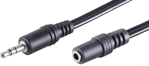 1aTTack.de 1 x 20,0 m – svart 3,5 mm telekabel stereokontakt och koppling ljudförlängning robust design gjutna kontakter förnicklade kontakter perfekt för HiFi och högtalare