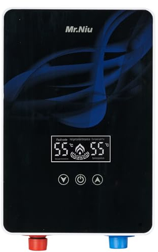 Mrniu Instant Electric Tankless Water Heater Shower Bathroom Bath On Demand 220V 6000W Temperature Automatica Household Hotel