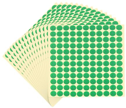 PATIKIL 15 Feuilles Autocollants QC Passed 13 x 9 mm, Autocollants De Contrôle Qualité, Étiquettes Adhésives pour entrepôt, inventaire, vérifié, approuvation par succès, Vert 1980 Pcs