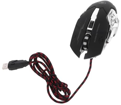 Operitacx Ratón para Conmutación dpi Retroiluminación RGB Ergonómico para Ordenador Accesorio Práctico para Gaming