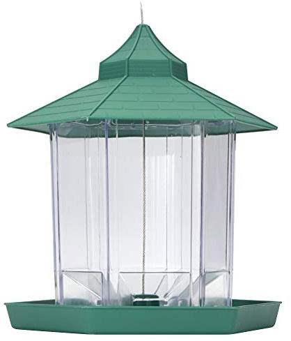 Mangeoire à Oiseaux Transparente en Plastique Suspendue étanche, Outil d'alimentation de Nourriture pour Oiseaux de Grande capacité pour la décoration extérieure du Balcon de la