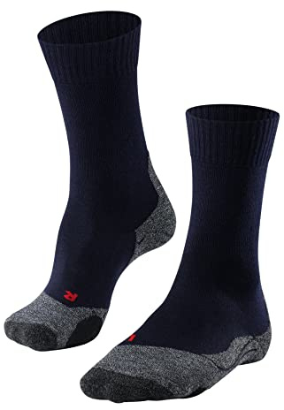 FALKE Men's TK2 Explore M So Wool Thick Anti-Blister 1 Pair Hiking Socks, Blue Marine 6120-O, 5.5-7.5