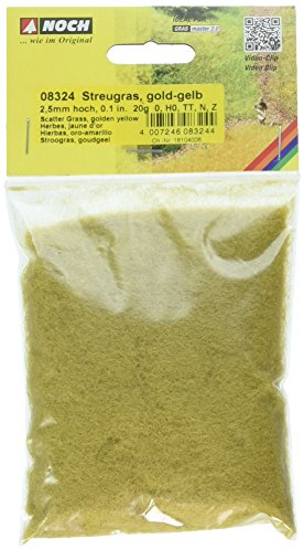 NOCH® Streugras, Gold-gelb Sommergras, 2,5 mm 20 g Beutel für Modellbau Spurweiten G, H0, TT, N, Z