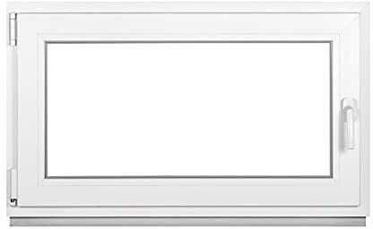 Komforta - Ventana de plástico premium para sótano, 1000 x 650 mm, 1000 x 650 mm, 100 x 65 cm, doble acristalamiento, DIN izquierdo, función giratoria