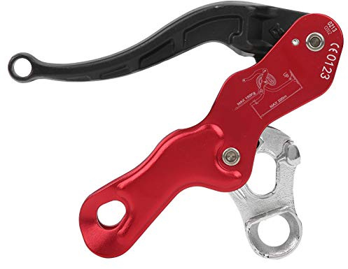 Self Braking Descender, Lightweight Aluminum Alloy Abseiling Device for 10-12mm Rope Rock Climbing Tree Mountaineering Rescue Aerial Work