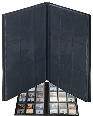 Senbeeda Sammelkarten Album, Kartenhalter 360 Fächer mit Seitenöffnung, Robust kartensammelmappen (Schwarz)