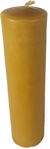 Aspinaworld Bivaxljus, stumpljus av 100 % rent bivax, 17 x 5,50 cm, adventsljus, naturljus, ljus, vinterljus, gult