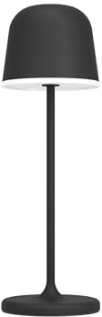 EGLO LED utomhusbordslampa Mannera, touchdimmbar nattduksbordslampa | utomhusbordslampa i svart metall och vit plast, varmvit sovrumslampa, IP54