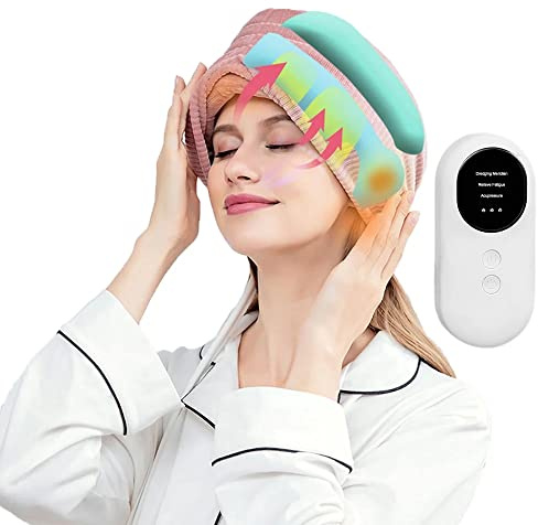 Massaggiatore elettrico per la testa, massaggiatore elettrico per il cuoio capelluto, casco per massaggi con calore, impastamento, compressione dell'aria, un cappello per il mal di testa usato per