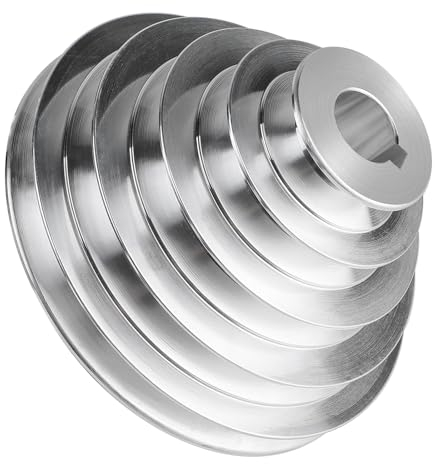 SWAWIS 5 Schlitz Pagode Riemenscheibe, 24mm Bohrung, 54mm-150mm Außendurchmesser, 5 Schritt Riemenscheibe Aluminium für A Type V-förmige Riemen, 12,7 mm Gurtbreite