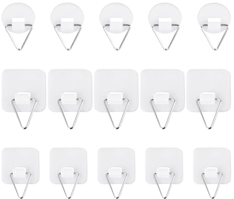 15-teilige Dreieckshaken, Selbstklebende Fotohaken, Mehrzweck-haken-set, Klebrige Haken Können Zum Aufhängen Von Bilderrahmen, Kunst Und Kleidung Verwendet Werden