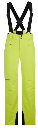 Ziener Kinder AXI Ski-Hose/Schnee-Hose | wasserdicht, Träger, PFC frei, bitter Lemon, 140