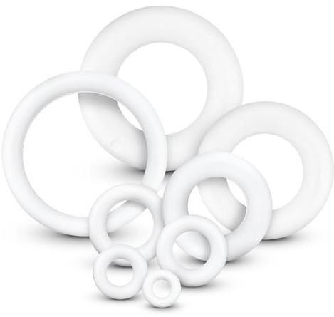 Netuno 8 cerchi polistirolo set anelli misure diverse mix Cerchi Basi decorative per Ghirlande Centrotavola Fai da Te Corone Bianche per Decorazioni Natalizie Pasquali Matrimoni Feste