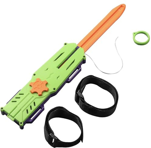 RynoPulse Plastic Hidden Blade- Scalable, Role-Playing Props Sword, Telescopic Ejection Sleeve Sword, Cosplay Costume Soft Material, Retractable Toy Hidden For Teens And Adults (Green)