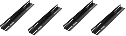 Guías Laterales fijas de Soporte para Armario Rack 19 Negro 450mm (Paquete de 2)