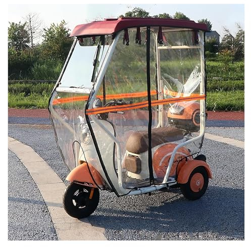 Cubierta impermeable tipo capa scooter de movilida Cubierta for lluvia for patinete de movilidad, cubierta for triciclo eléctrico con tiras reflectantes vidrio templado, Multicolor(Rosso)